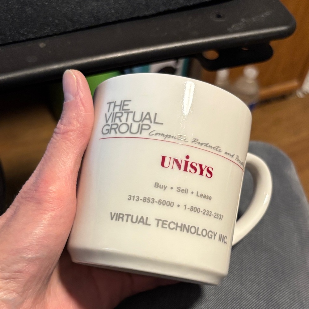 Unisys White Coffee Cup